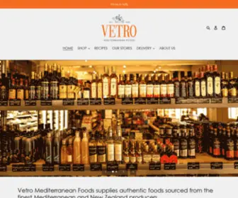 Vetro-Online.co.nz(Mediterranean Foods Online across New Zealand) Screenshot