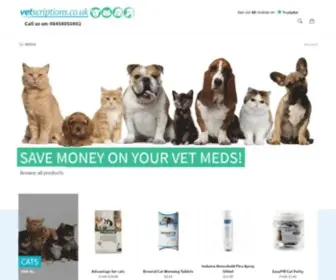 Vetscriptions.co.uk(Save 40% by buying pet medication online. We're a vet) Screenshot