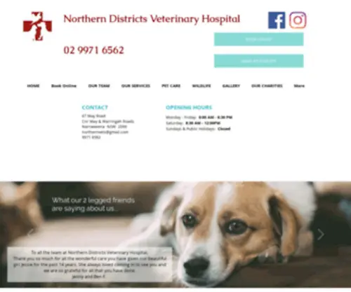 Vetsonline.com.au(Northern Districts Veterinary Hospital) Screenshot