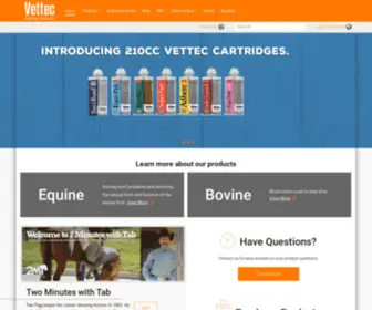 Vettec.com(Vettec Hoofcare) Screenshot