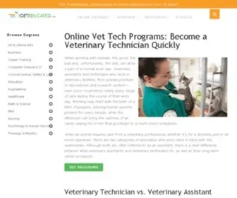 Vettechcertificate.com(Vet Tech Certificate) Screenshot