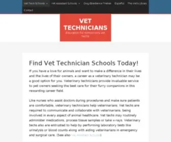 Vettechnicians.org(Veterinary Technician Schools) Screenshot