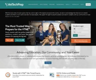 Vettechprep.com(The Most Trusted Way to Prepare for the VTNE®) Screenshot