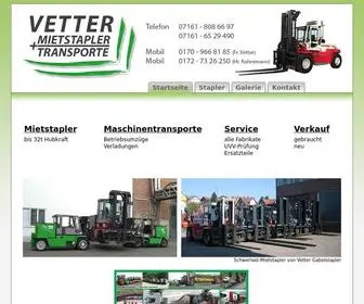 Vetter-Gabelstapler.de(Vetter Mietstapler) Screenshot