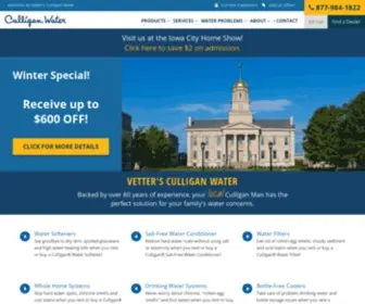 Vettersculliganwater.com(Vetter's Culligan Water) Screenshot