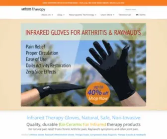Veturotherapy.com(Infrared Gloves and Performance Apparel for Pain Relief and Recovery) Screenshot