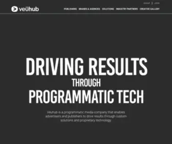 Veuhub.com(Veuhub is a programmatic media company) Screenshot