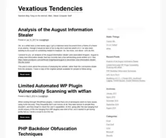 Vexatioustendencies.com(Vexatious Tendencies) Screenshot