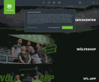 VFlwolfsburg.de(Willkommen bei den Wölfen) Screenshot