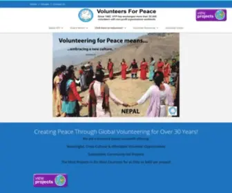 VFP.org(Volunteers For Peace Volunteers For Peace) Screenshot