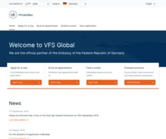 VFS-Germany.co.in(VFS Global) Screenshot