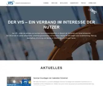 VFS-HH.de(Verband für Sicherheitstechnik e.V) Screenshot