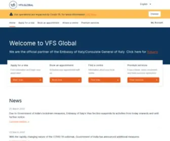 VFS-Italy.co.in(Vfsglobal) Screenshot