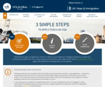 VFS-UK-SG.com(UK Visa Information) Screenshot