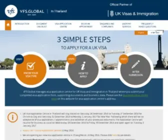 VFS-UK-TH.com(UK Visa Information) Screenshot