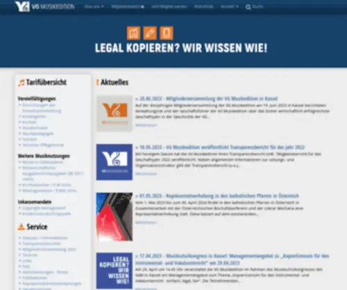 VG-Musikedition.de(Startseite) Screenshot