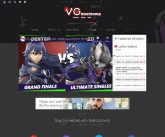 Vgbootcamp.com(Founded in early 2009 by Calvin (GimR) & Matthew (Aposl)) Screenshot