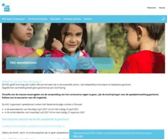 VGCspeelpleinen.be(Vlaamse Gemeenschapscommisie Speelpleinen) Screenshot