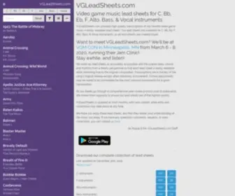 Vgleadsheets.com(Lead Sheets by Gamers) Screenshot