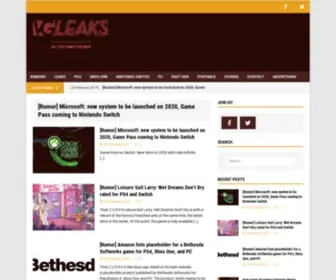 Vgleaks.com(Video game rumours and leaks) Screenshot