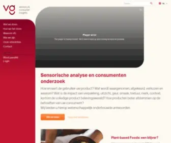 Vgsensory.be(Sensorische & consumenten inzichten) Screenshot