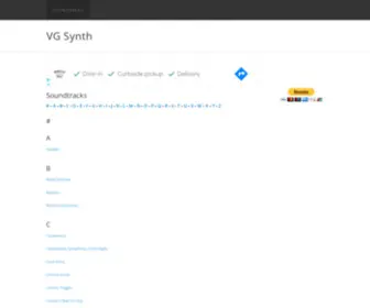 VGSYNTH.com(VG Synth) Screenshot