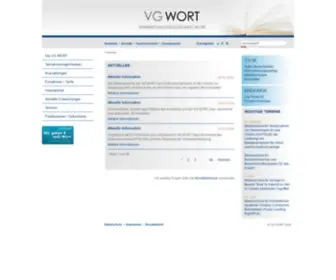 Vgwort.de(VG WORT) Screenshot