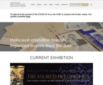 Vhec.org(Vancouver Holocaust Education Centre) Screenshot