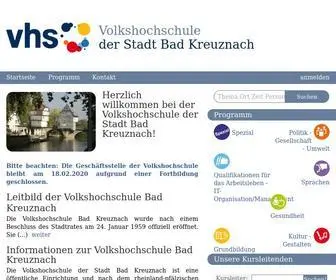 VHS-Bad-Kreuznach.de(Volkshochschule Bad Kreuznach) Screenshot