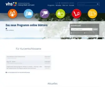 VHS-Coburg.net(Startseite der vhs Coburg) Screenshot