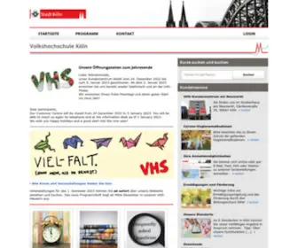 VHS-Koeln.de(Startseite) Screenshot
