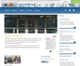 VHS-Kreis-Olpe.de(VHS Kreis Olpe) Screenshot