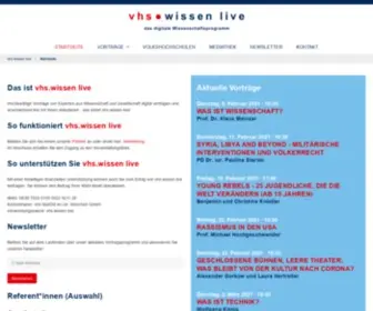 VHS-Wissen-Live.de(Das digitale Wissenschaftsprogramm) Screenshot