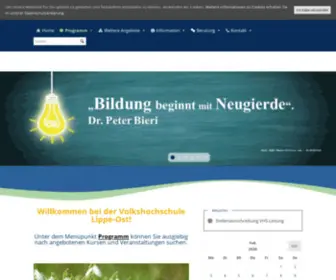 VHslippe-OST.de(Kursprogramm der VHS Lipp) Screenshot