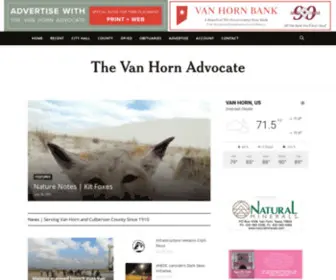 VHTX.news(The Van Horn Advocate) Screenshot