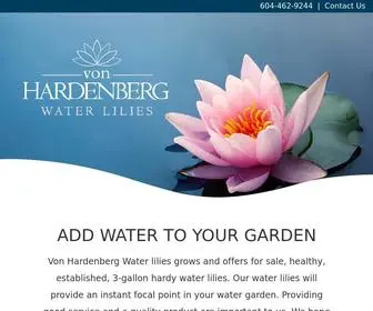 Vhwaterlilies.com(Grower of fine Water lilies) Screenshot