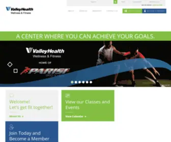 Vhwellfit.com(Valley Health Wellness & Fitness Center) Screenshot