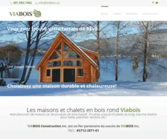 Viabois.ca(Maisons et chalets en bois rond) Screenshot