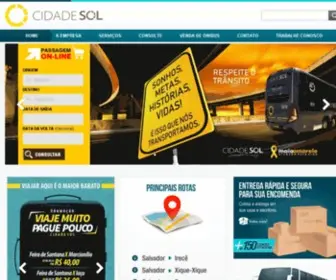 Viacaocidadesol.com.br(Viação Cidade Sol) Screenshot