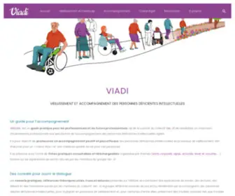 Viadi.be(L'accompagnement de la personne déficiente intellectuelle en processus de vieillissement) Screenshot