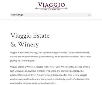 Viaggiowinery.com(Viaggio Estate and Winery) Screenshot