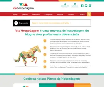Viahospedagem.net(Via Hospedagem) Screenshot