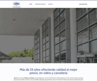 Vialca.com.mx(Vidrierías en Tijuana) Screenshot