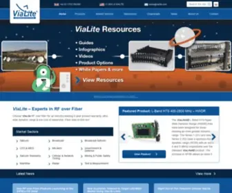 Vialite.com(RF over Fiber Links and Systems) Screenshot
