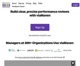 Viamaven.com(The #1 Performance Review Generator) Screenshot