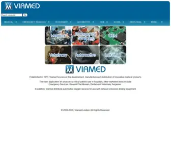 Viamed.co.uk(Online Supplying first class medical and automotive products all over the world) Screenshot