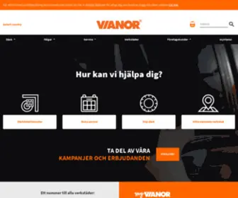Vianor.se(Sommar- och vinterdäck hos Vianor) Screenshot
