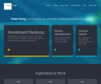 Viantgroup.com(Viant Capital is the investment banking and financial advisory services arm of Viant Group) Screenshot