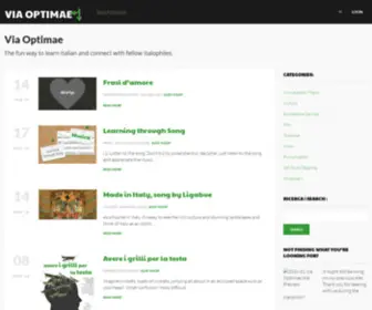 Viaoptimae.com(The fun way to learn Italian and connect with fellow Italophiles) Screenshot