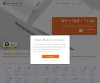 Viaprinto.de(Online Druckerei für B2B) Screenshot